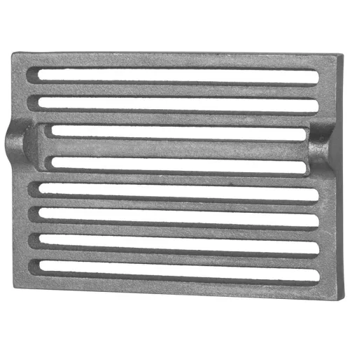 Rostély, Strend Pro, 25 x 17 x 1,5 cm, szürke, öntöttvas, fülekkel, hőálló, karcálló, tűzhelyhez és kályhához