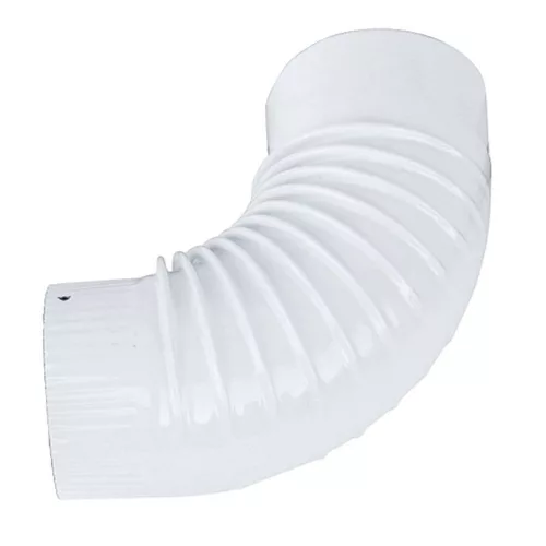 Zománcozott füstcső könyök, Strend Pro Smalt, fehér, 120 mm / 90°, kályhákhoz és kandallókhoz
