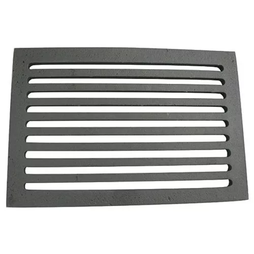 Rostély, Strend Pro, 31,5 x 21 x 1,5 cm, fekete, öntöttvas, kályhához, kemencéhez, kandallóhoz és sütőhöz, hőálló, karcálló