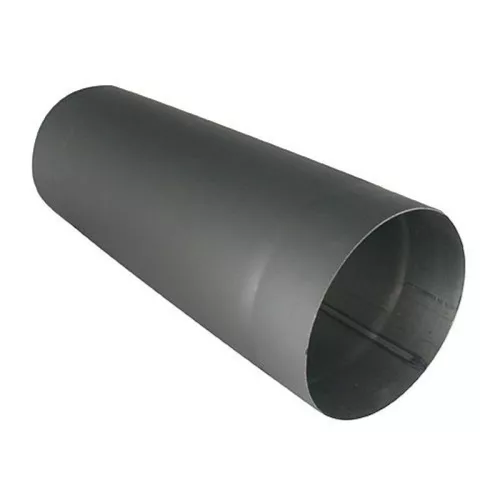 Füstcső, V.A.P.K. HS 0500/130/1,5, fekete, 50 cm / 130 mm, DC01 acéllemez, vastagfalú, lemezvastagság: 1,5 mm