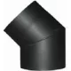 Füstcső könyök, V.A.P.K. HS 045/120/1,5, fekete, 120 mm / 45°, lemezvastagság: 1,5 mm