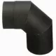 Füstcső könyök, V.A.P.K. HS 090/200/2, fekete, 200 mm / 90°, lemezvastagság: 2,0 mm