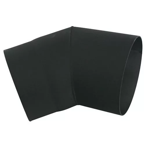 Füstcső könyök, V.A.P.K. HS 045/160/1,5, fekete, 160 mm / 45°, lemezvastagság: 1,5 mm