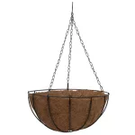 Virágcserép Strend Pro LC-CocoH-22, 25x25x12 cm, függő, acél/kókusz, lánccal és akasztóval