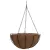 Virágcserép Strend Pro LC-CocoH-22, 25x25x12 cm, függő, acél/kókusz, lánccal és akasztóval