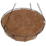 Virágcserép Strend Pro LC-CocoH-22, 25x25x12 cm, függő, acél/kókusz, lánccal és akasztóval