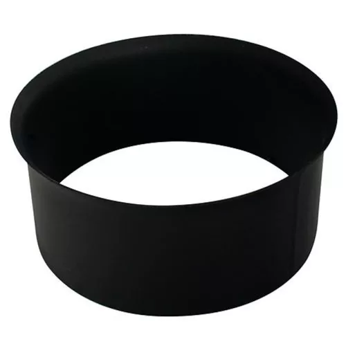 Füstcső csatlakozó, V.A.P.K. HS 130/1,5, fekete, 120 mm, DC01 acéllemez, lemezvastagság: 1,5 mm, téglakéményhez