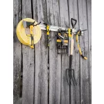 Fali szerszámtartó sín, Strend Pro G-mate GHS6, ezüst/szürke, szélesség: 120 cm, kampókkal és akasztókkal, falra szerelhető