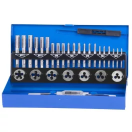   Menetfúró és menetmetsző készlet Strend Pro SX1033, HSS, 33 részes, M3-M12