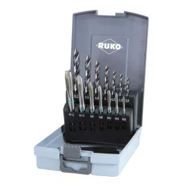 RUKO 259048RO menetfúró-készlet, M3–M12 + fúrószárak