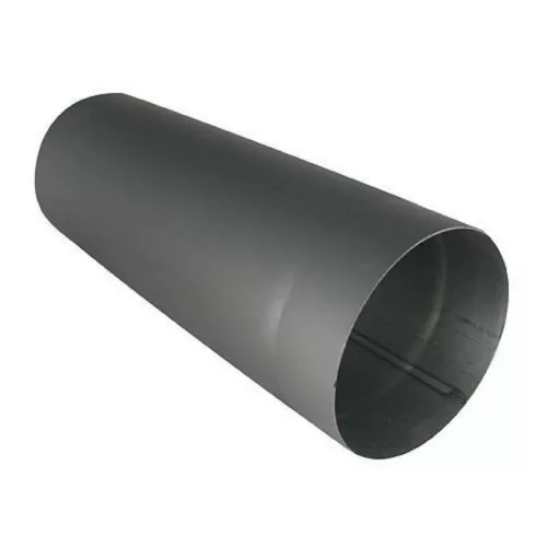 Füstcső, V.A.P.K. HS 1000/200/1,5, fekete, 100 cm / 200 mm, DC01 acéllemez, vastagfalú, lemezvastagság: 1,5 mm