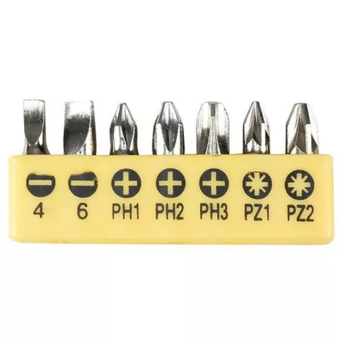 Bit készlet Strend Pro YF40515, 7 részes, S2, PLO 4-6, PH 1-2-3, PZ 1-2
