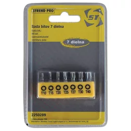   Bit készlet Strend Pro YF40520, 7 részes, S2, TH 10-15-20-25-27-30-40