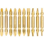 Bit készlet Strend Pro YF40020, 10 részes, L-65 mm, CrV, GoldenFish