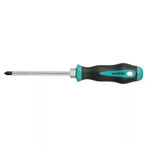 Csavarhúzó Whirlpower® 1712-4, PH2/100 mm, hatlapfejű, Phillips, S2, Szatén, DIN8764