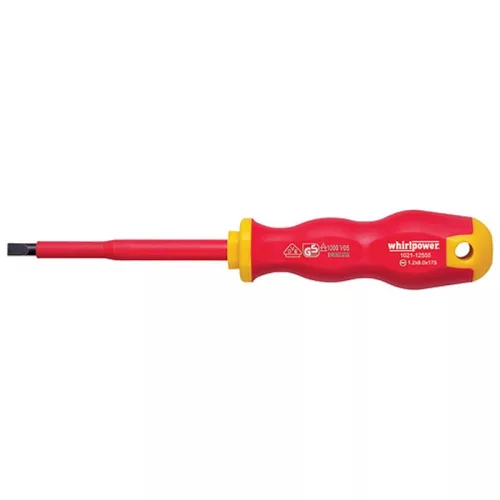 Csavarhúzó Whirlpower® 1021, 4.0/100 mm, lapos, DIN5264, VDE 1000, villanyszerelő