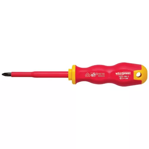 Csavarhúzó Whirlpower® 1023, PZ0/60 mm, Pozidriv, DIN8764, VDE 1000, villanyszerelő
