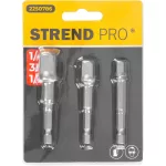 Adapter készlet Strend Pro, fúróhoz, 1/4", 3/8", 1/2