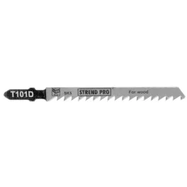   Fűrészlap Strend Pro T101D, szúrófűrészhez, 100 mm, 6 fog, fához, csomag 5 db