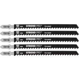   Fűrészlap Strend Pro T311D, szúrófűrészhez, 132 mm, 6 fog, fához, csomag 5 db