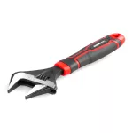 Franciakulcs, Strend Pro Premium ComfortGrip DL26001, fekete/piros, fej: 40 mm, teljes hossz: 215 mm, állítható, Cr-V