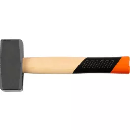   Kőműveskalapács, Strend Pro Premium HS1008, szürke, 2000 g, fa nyél, acél fej, lapos/lapos