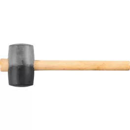 Gumikalapács, Strend Pro, fekete, 680 g, fa nyél, gumi fej