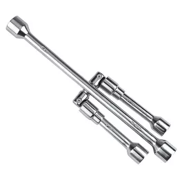   Kerékkulcs, Strend Pro VC020088, ezüst, kereszt kivitel, 17, 19, 21, 23 mm, összecsukható