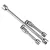 Kerékkulcs, Strend Pro VC020088, ezüst, kereszt kivitel, 17, 19, 21, 23 mm, összecsukható