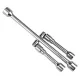Kerékkulcs, Strend Pro VC020088, ezüst, kereszt kivitel, 17, 19, 21, 23 mm, összecsukható