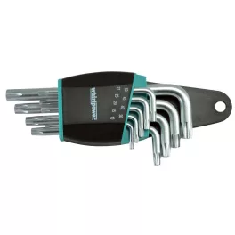   Torxkulcs-készlet, Whirlpower 158-1109, ezüst/fekete, 9 részes, T10, T15, T20, T25, T27, T30, T40, T45, T50