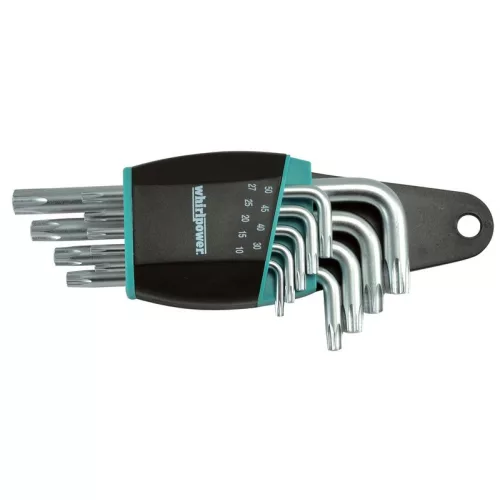 Torxkulcs-készlet, Whirlpower 158-1109, ezüst/fekete, 9 részes, T10, T15, T20, T25, T27, T30, T40, T45, T50