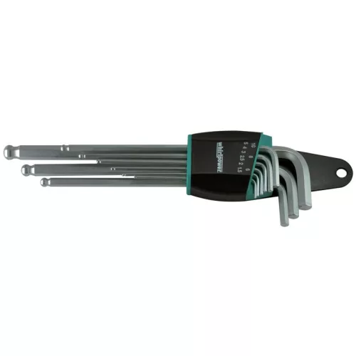 Kulcs készlet Whirlpower® 158-0109, 9 részes, Hex, gömbfejes Imbusz
