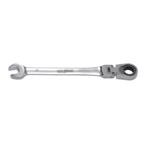 Racsnis csillag-villáskulcs, Whirlpower 1244-13 FlexiGear T72, ezüst, 13 mm, Cr-V, 180°-ban állítható fej