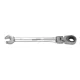 Racsnis csillag-villáskulcs, Whirlpower 1244-13 FlexiGear T72, ezüst, 13 mm, Cr-V, 180°-ban állítható fej