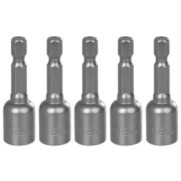   Fej Strend Pro MS84, mágneses, 10 mm, 1/4", mágneses bittartó, 5 db-os csomag