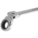 Csillag-villáskulcs-készlet, Strend Pro CSS819, ezüst, 7 részes, 8–19 mm, Cr-V, racsnis, csuklós
