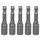Fej Strend Pro MS84, mágneses, 6 mm, 1/4", mágneses bittartó, 5 db-os csomag