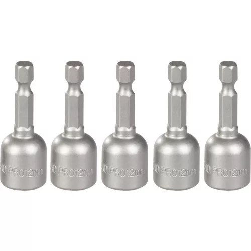 Fej Strend Pro MS84, mágneses, 12 mm, 1/4", mágneses bittartó, 5 db-os csomag