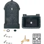Falikút, Strend Pro Garden LT-H19880, 44 × 33 × 88 cm, sötétzöld, ötvözet, dekoratív kialakítás
