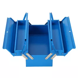   Szerszámosdoboz, Strend Pro TB102F, 43 x 20 x 16 cm, kék, 3 részes, fém, széthajtható, hordozható