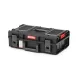 Szerszámosdoboz, Qbrick Patrol System One 200 Profi, 58,5 x 38,5 x 19 cm, fekete, 15,5 l, víz- és porálló, hermetikus, rekeszes rendezővel, 120 kg teherbírás