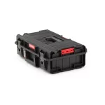 Szerszámosdoboz, Qbrick Patrol System One 200 Basic, 58,5 × 38,5 × 19 cm, fekete, 15,5 l, víz- és porálló, hermetikus zárás, cserélhető rekeszekkel, 120 kg teherbírás