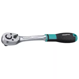   Racsnis kulcs, Whirlpower 16142-03, ezüst/fekete, 1/2", váltás karral, Cr-V, 260 mm