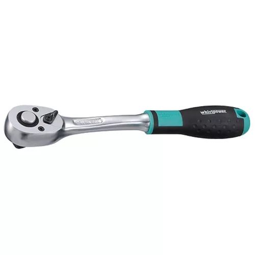 Racsnis kulcs, Whirlpower 16142-03, ezüst/fekete, 1/2", váltás karral, Cr-V, 260 mm