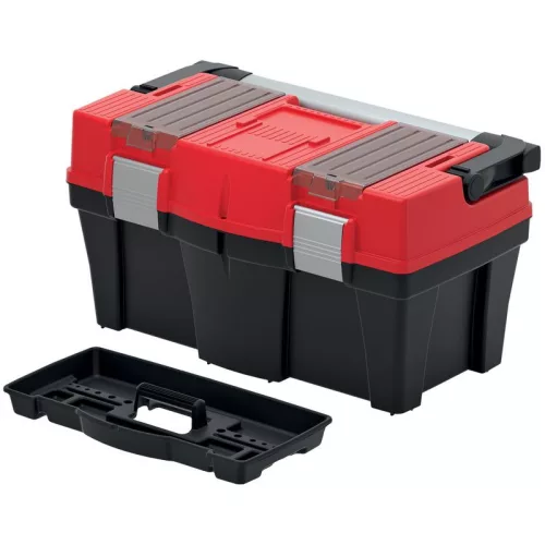 Szerszámosdoboz, Prosperplast Aptop Plus KAP5025, 45,8 x 25,7 x 24,5 cm, fekete, hordozható, praktikus