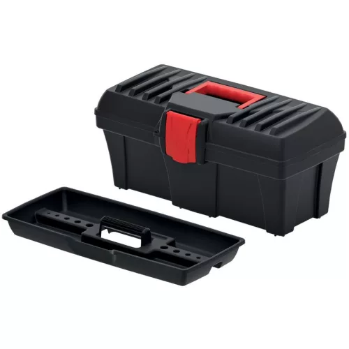 Szerszámosdoboz, Prosperplast Caliber KCR4020, 40 × 20 × 18,6 cm, fekete, fogantyúval, többfunkciós