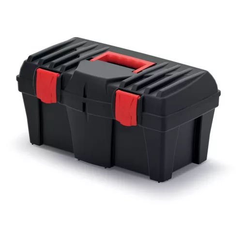 Szerszámosdoboz, Prosperplast Caliber KCR5025, 46 × 25,7 × 22,7 cm, fekete, fogantyúval, hordozható