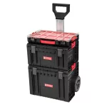Szerszámosdoboz, Qbrick Patrol System Pro Toolbox, 45 x 33,4 x 24 cm, fekete, 19 l, moduláris, gumitömítéses, por- és vízvédett, 3 állítható válaszfallal, poliamid zárakkal