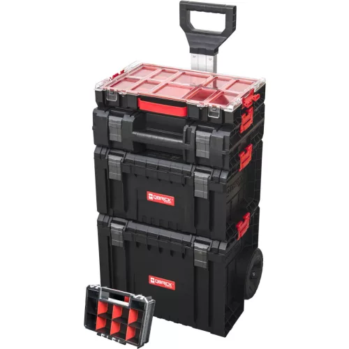 Doboz QBRICK® System PRO Set 5 az 1-ben - Cart, Toolbox, Toolcase, Organizer 100 és Multi, 5 részes